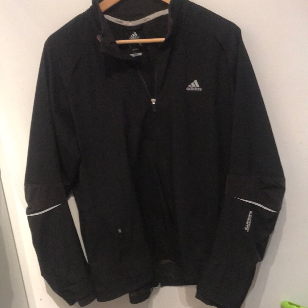 Adidas Clima 365 Windstopper black with silver trim/logo windbreaker